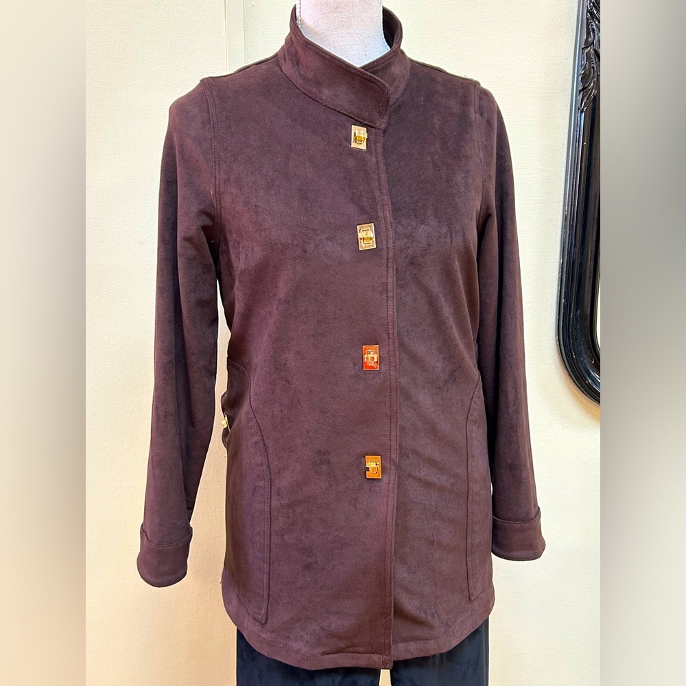 Gretchen Scott suede coat. Brown.